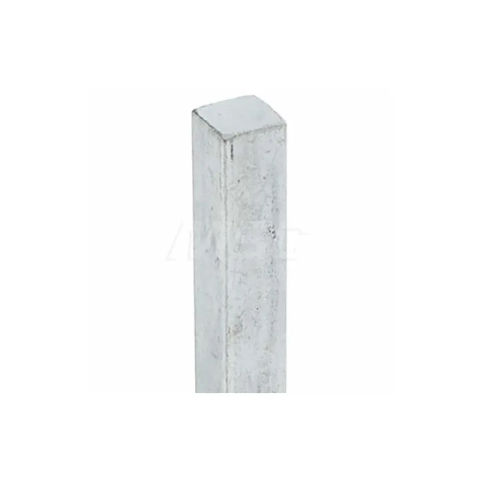 Oversized Key Stock: 1/2" High, 1/2" Wide, 12" Long, Cold Drawn Steel, Zinc-Plated