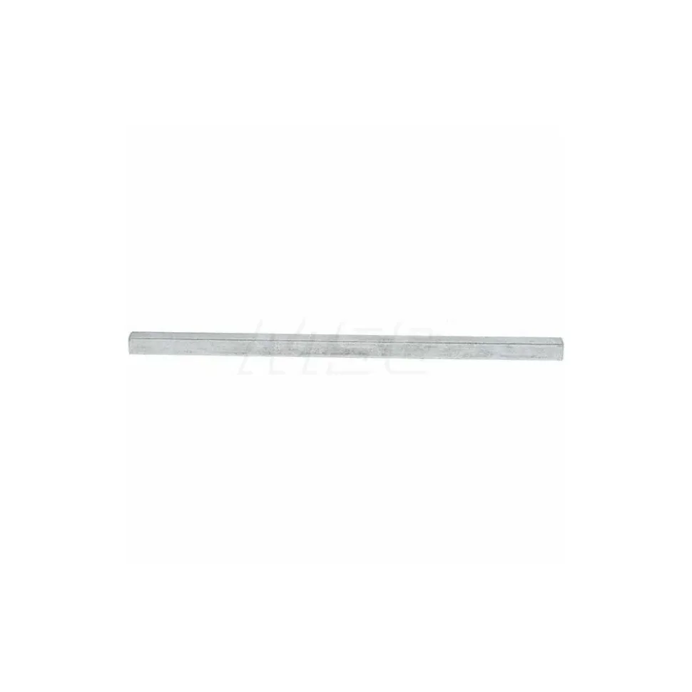 Oversized Key Stock: 1/2" High, 1/2" Wide, 12" Long, Cold Drawn Steel, Zinc-Plated