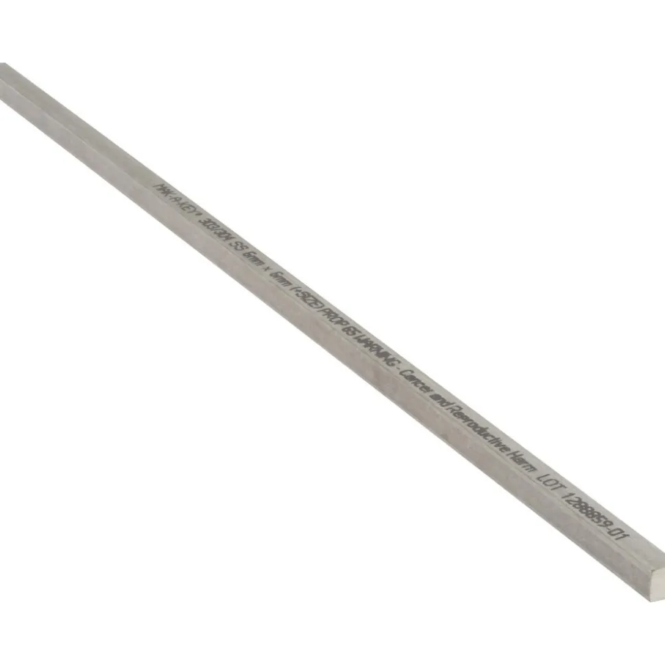 Oversized Key Stock: 12" Long, 18-8 Stainless Steel