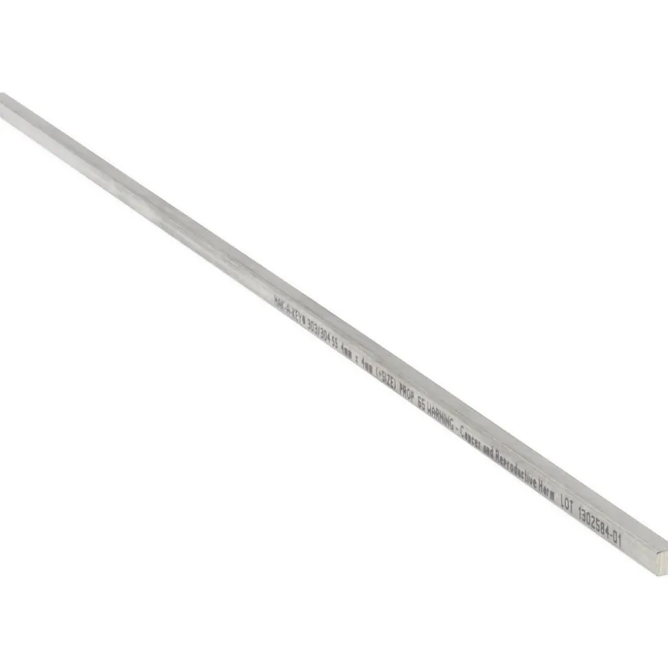 Oversized Key Stock: 12" Long, 18-8 Stainless Steel