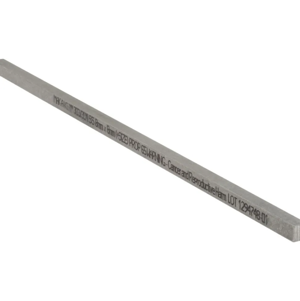 Oversized Key Stock: 12" Long, 18-8 Stainless Steel