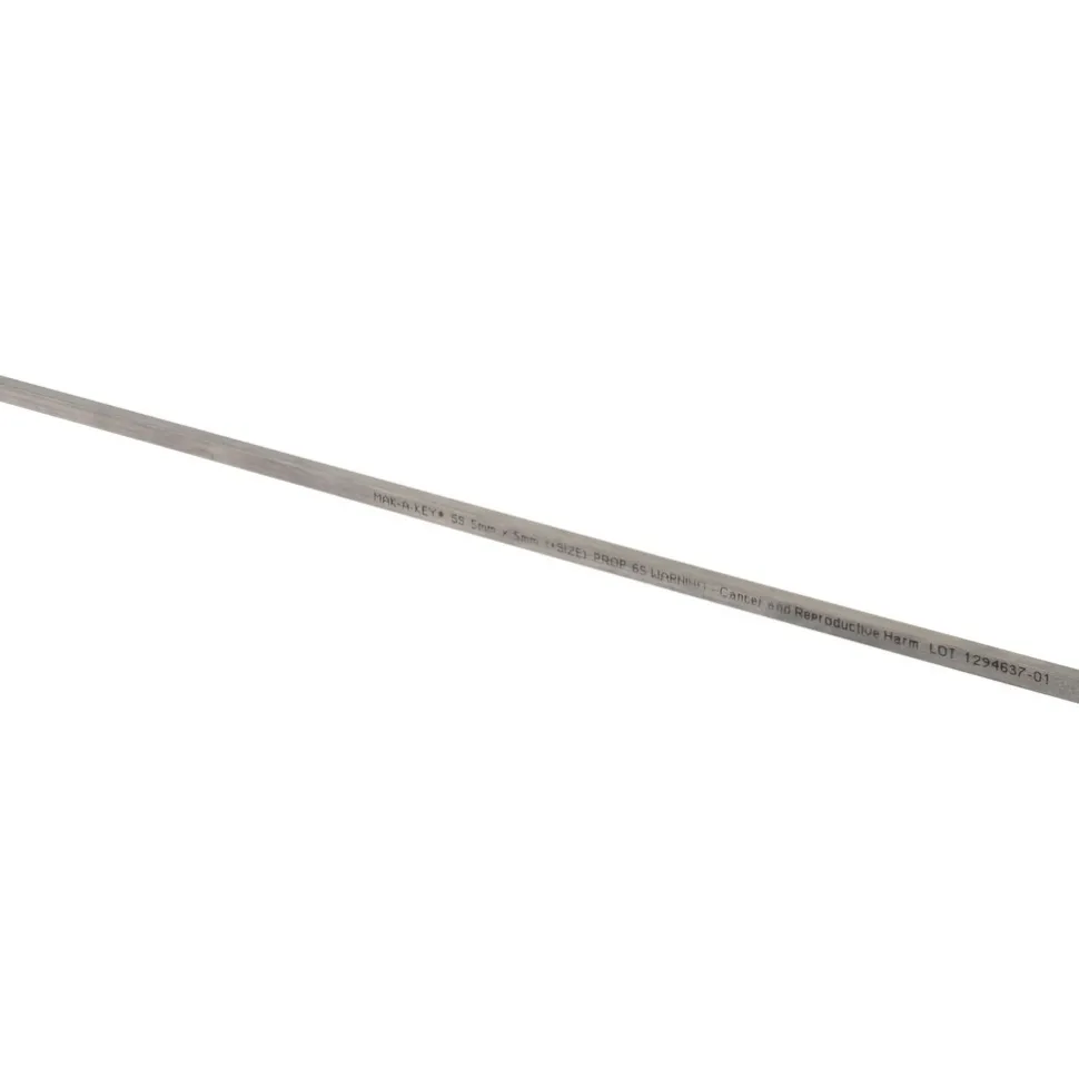 Oversized Key Stock: 12" Long, 18-8 Stainless Steel