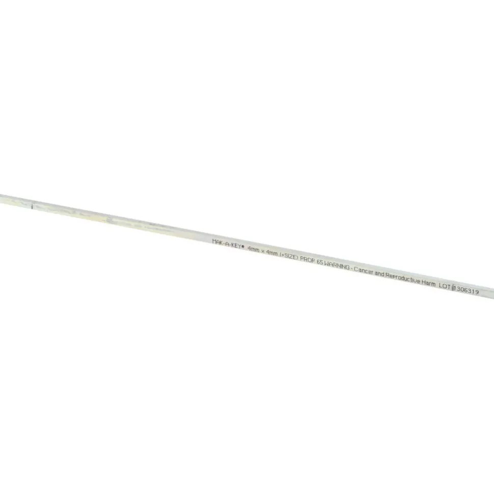 Oversized Key Stock: 12" Long, Steel, Zinc-Plated