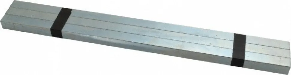 Oversized Key Stock: 12" Long, Steel, Zinc-Plated