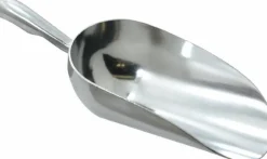 12 oz Silver Cast Aluminum Round Bottom Scoop