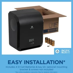 Pacific Blue Ultra Automated High-Capacity Paper Towel Dispenser, Black