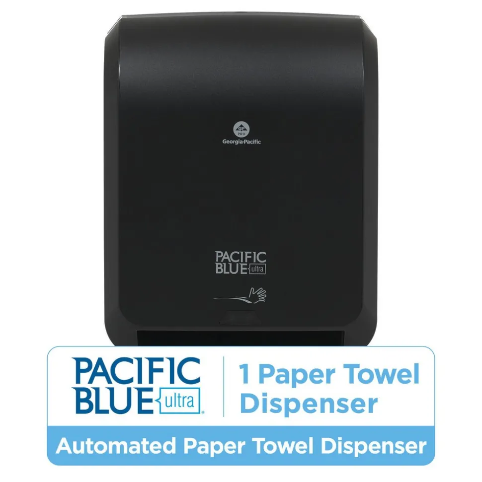 Pacific Blue Ultra Automated High-Capacity Paper Towel Dispenser, Black