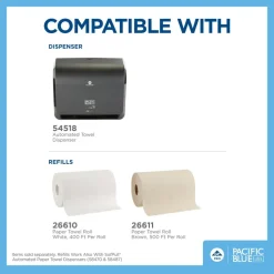 Pacific Blue Ultra Automated High-Capacity Paper Towel Dispenser, Black
