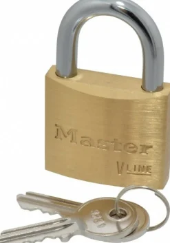 Padlock: Brass, Keyed Alike, 1-1/2" Wide