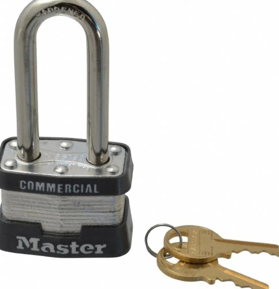 Padlock: Laminated Steel, Keyed Different, 1-9/16" Wide