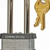 Padlock: Laminated Steel, Keyed Alike, 1-9/16" Wide