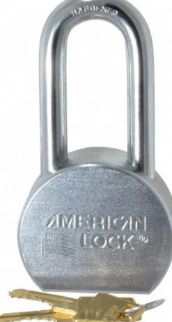 Padlock: Steel, Keyed Alike, 2-1/2" Wide, Chrome-Plated