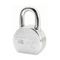 Padlock: Steel, Keyed Alike, 2-1/2" Wide, Satin Chrome & Triple-Plated