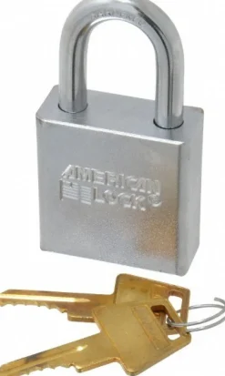 Padlock: Steel, Keyed Different, 1-3/4" Wide