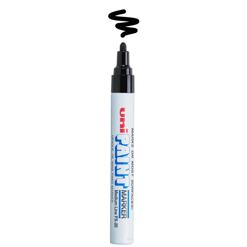 Paint Pen: Black, Oil Base, Bullet Tip