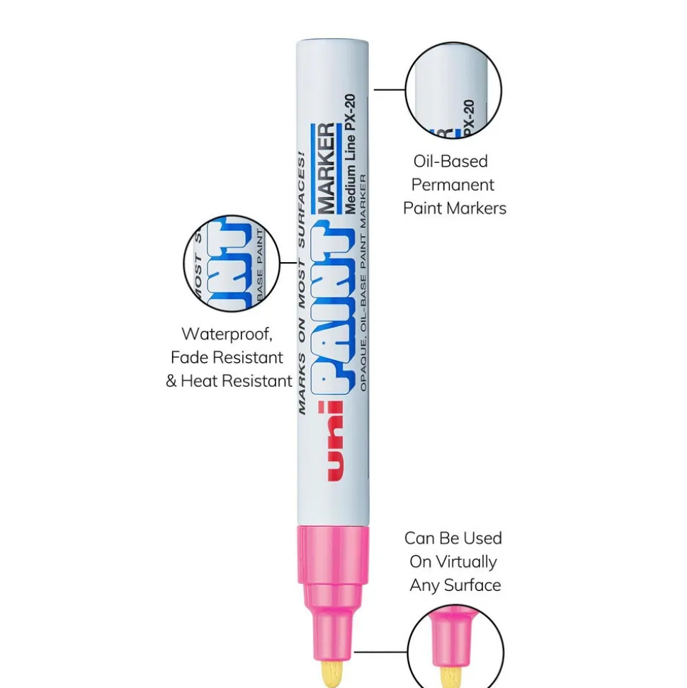 Paint Pen: Pink, Oil Base, Bullet Tip