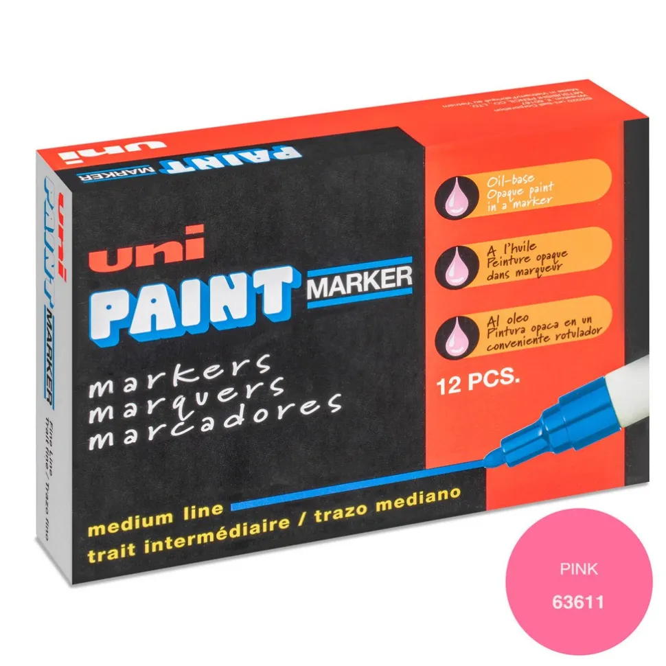 Paint Pen: Pink, Oil Base, Bullet Tip