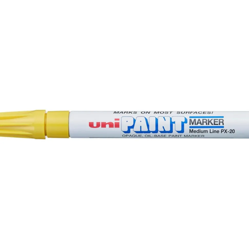 Paint Pen: Yellow, Oil Base, Bullet Tip