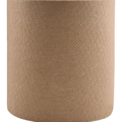 Paper Towels: Hard Roll, 6 Rolls per Case, Roll, 1 Ply, Natural, Recycled Fiber