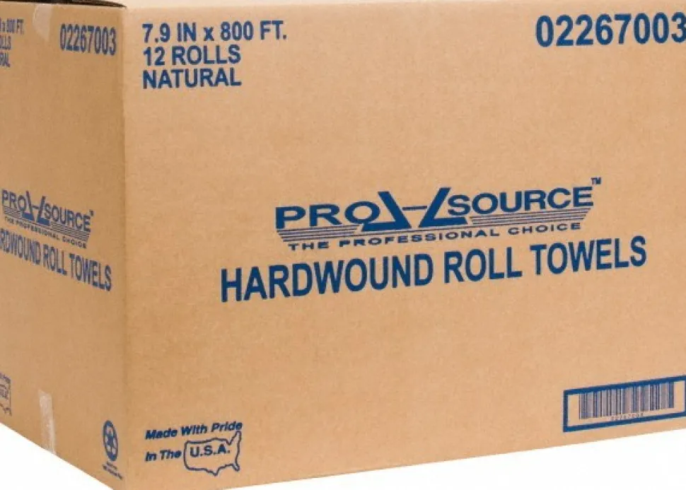 Paper Towels: Hard Roll, 12 Rolls, 1 Ply