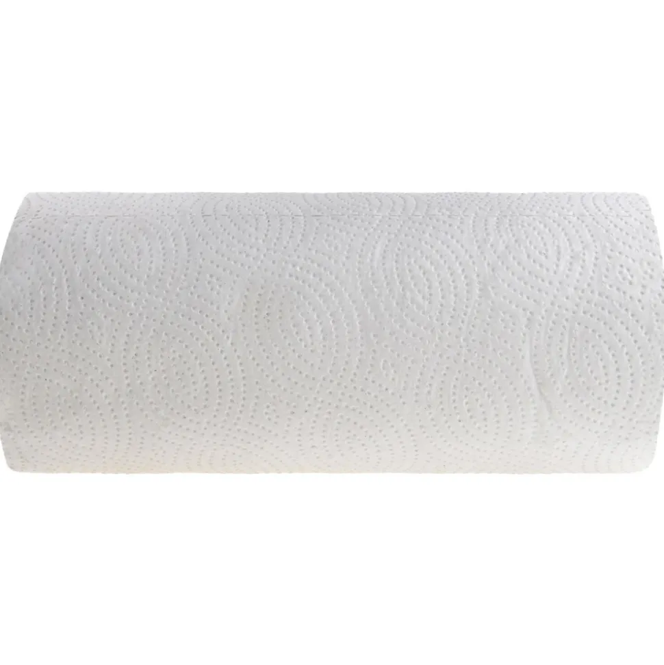 Paper Towels: Perforated Roll, 30 Rolls per Case, Roll, 2 Ply, White, Recycled Fiber