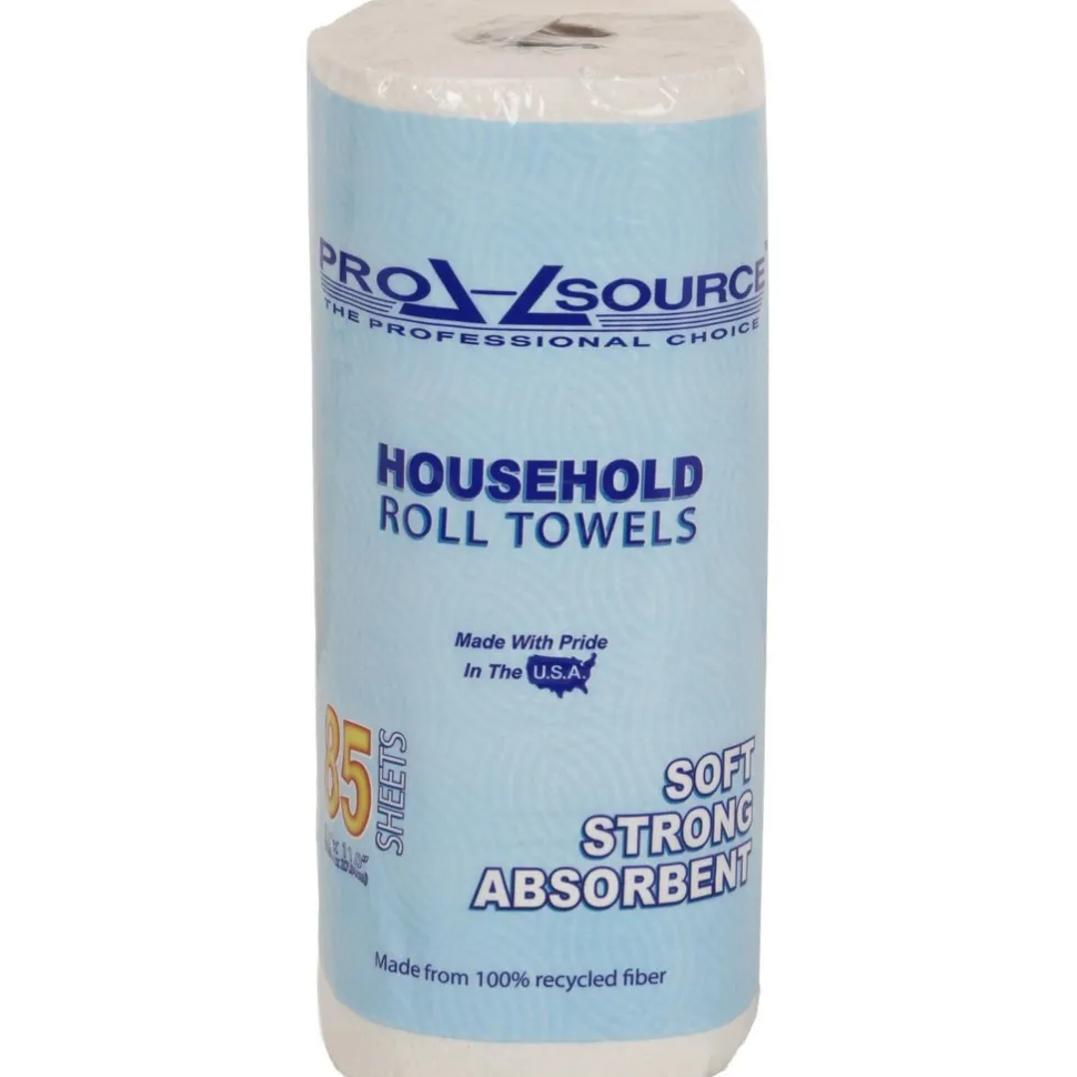 Paper Towels: Perforated Roll, 30 Rolls per Case, Roll, 2 Ply, White, Recycled Fiber
