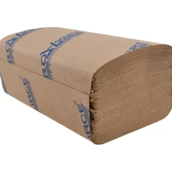 Paper Towels: Single Fold, Pack, 1 Ply, Natural, Recycled Fiber