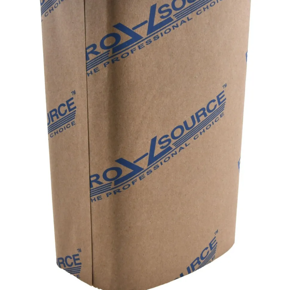 Paper Towels: Single Fold, Pack, 1 Ply, Natural, Recycled Fiber