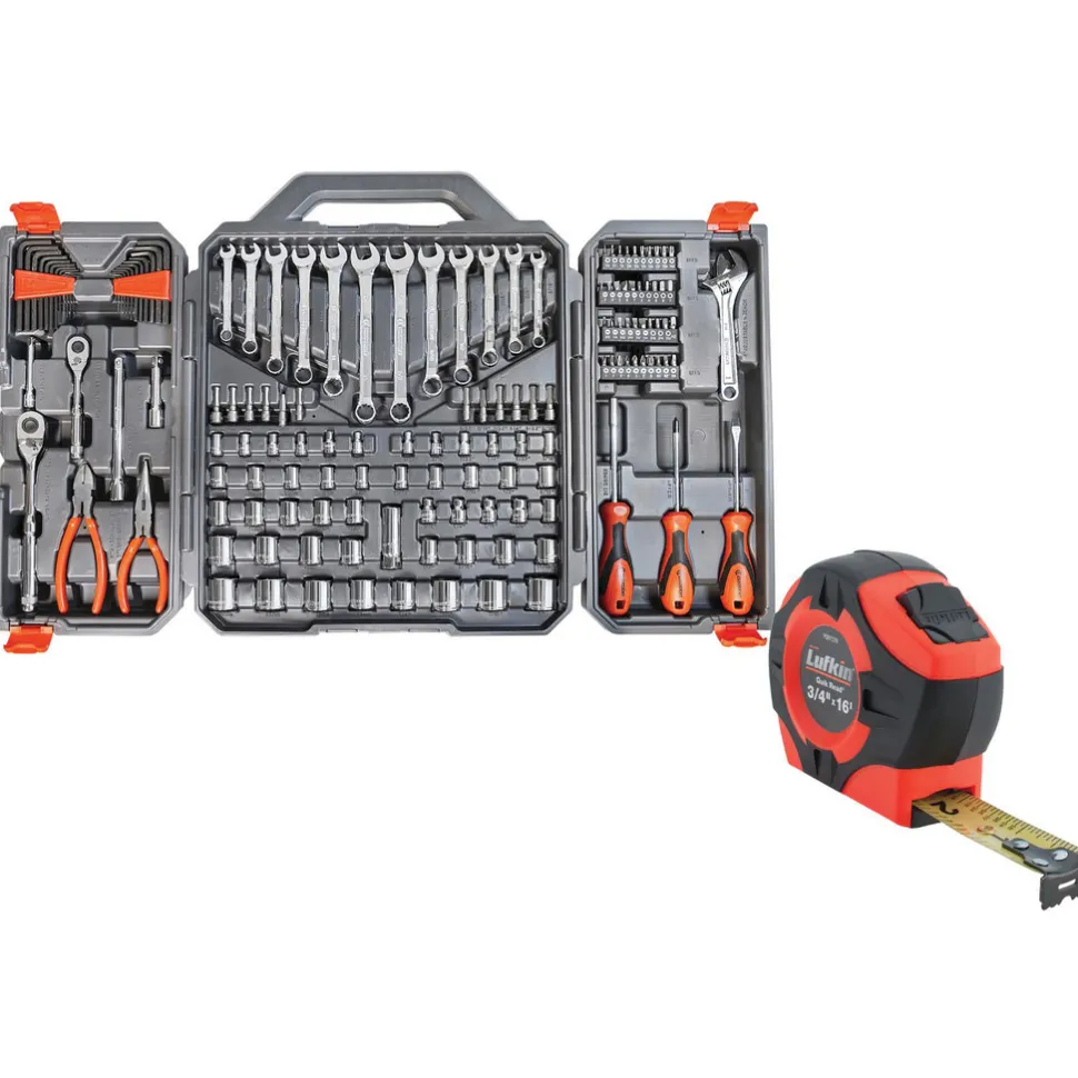 150 Pc. 1/4" and 3/8" Drive 6 Point SAE & Metric Professional Tool Set - CTK150