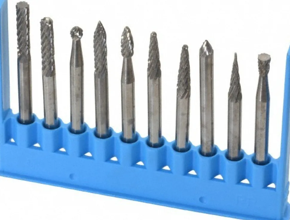 10 Pc Double Cut Burr Set