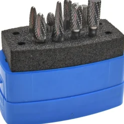 8 Pc Double Cut Burr Set with Cylinder, Cylinder w/Rad End, Oval, Taper, Tree w/Rad End