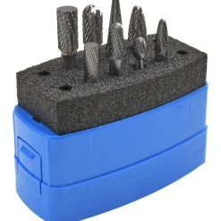 8 Pc Double Cut Burr Set with Cylinder, Cylinder w/Rad End, Oval, Taper, Tree w/Rad End