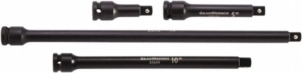 4 Pc. 1/2" Drive Impact Extension Set 3", 5", 10" & 15"