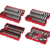 242 Pc. 1/4”, 3/8”, & 1/2” Drive Metric & SAE Ratchet & Socket Set with Trays for PACKOUT™ Drawers