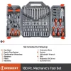 180 Pc, 1/4" & 3/8" Drive, 6-Point, SAE & Metric Professional Tool Set