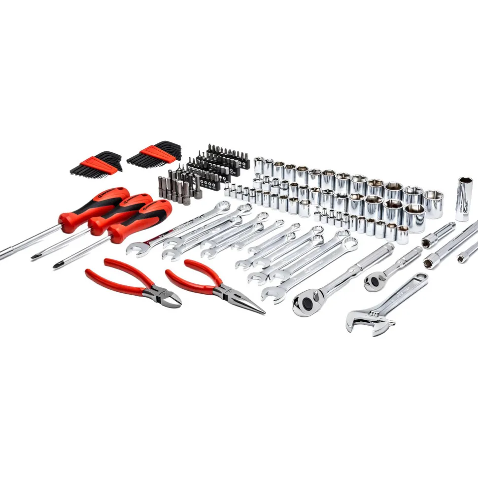 150 Pc, 1/4" & 3/8" Drive, 6-Point, SAE & Metric Professional Tool Set