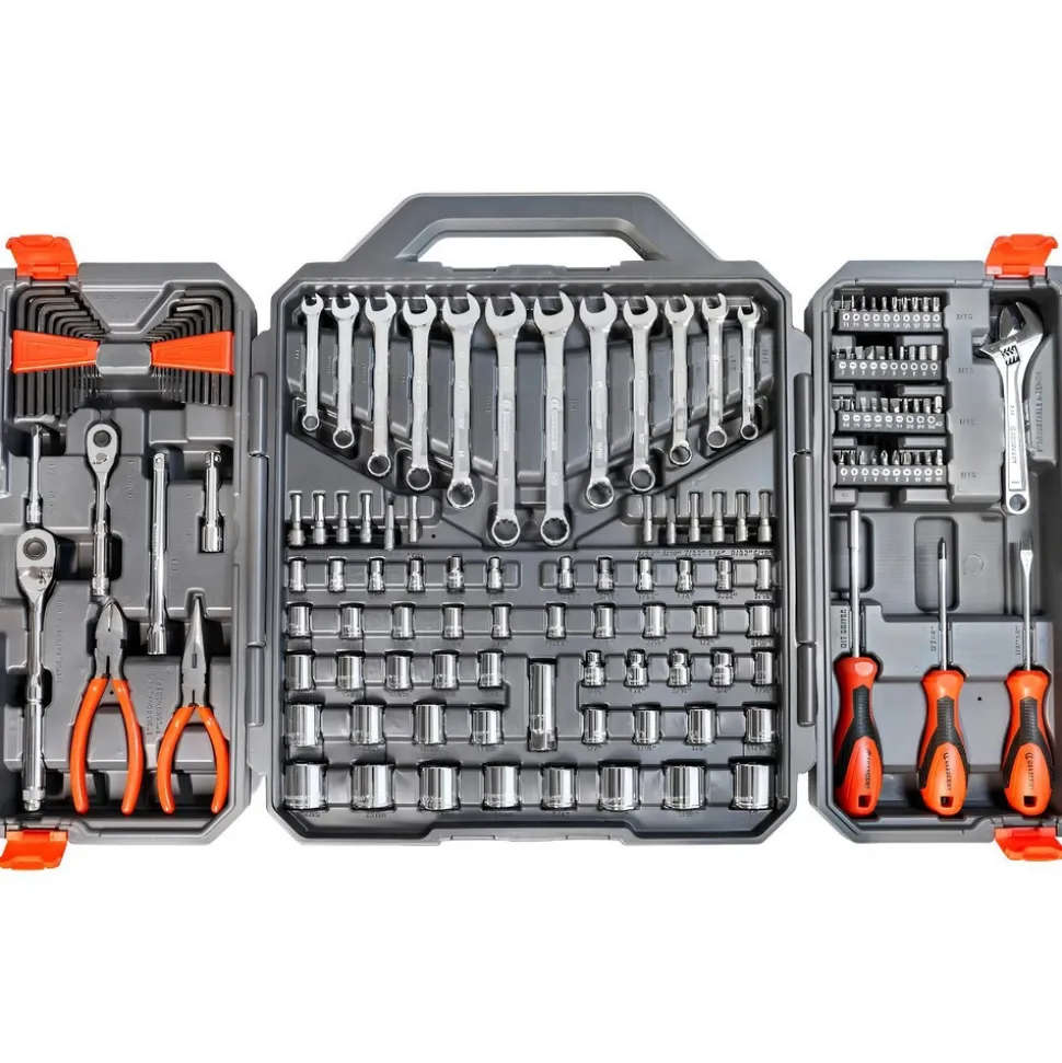 150 Pc, 1/4" & 3/8" Drive, 6-Point, SAE & Metric Professional Tool Set