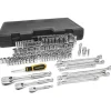 110 Pc, 1/4", 3/8" & 1/2" Drive, 6 & 12-Point, Standard & Deep, SAE & Metric Mechanics Tool Set