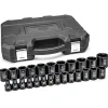 25 Pc. 1/2" Drive 6 Point Standard Impact Metric Socket Set