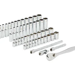 50 Pc. 1/4" Drive SAE & Metric Ratchet & Socket Set