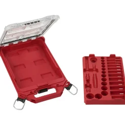 28 Pc. 3/8” Drive SAE Ratchet & Socket Set with PACKOUT™ Low-Profile Compact Organizer
