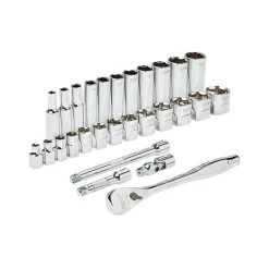 28 Pc. 3/8" Drive SAE Ratchet & Socket Set