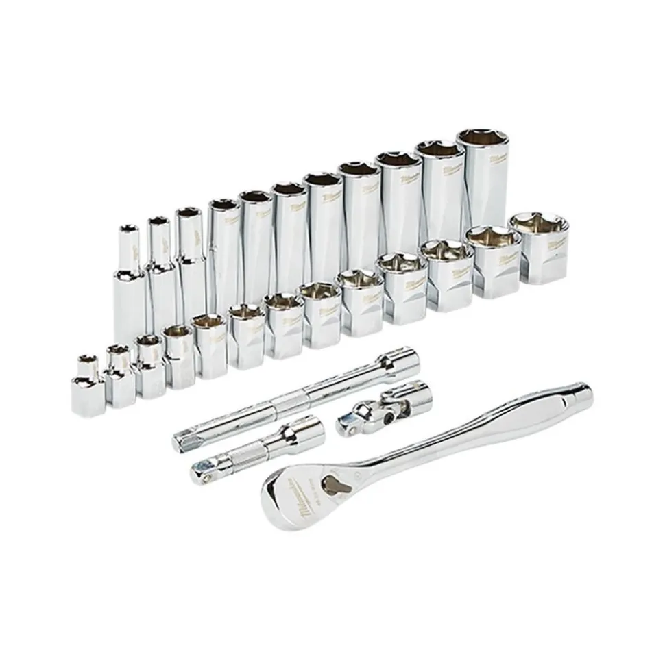 28 Pc. 3/8" Drive SAE Ratchet & Socket Set