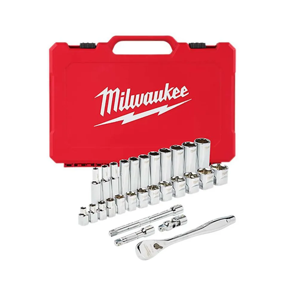 28 Pc. 3/8" Drive SAE Ratchet & Socket Set