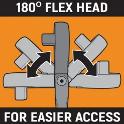 3 Pc. 1/4", 3/8", 1/2" Drive 120XP Locking Flex Head Ratchet Set