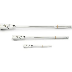 3 Pc. 1/4", 3/8", 1/2" Drive 120XP Locking Flex Head Ratchet Set