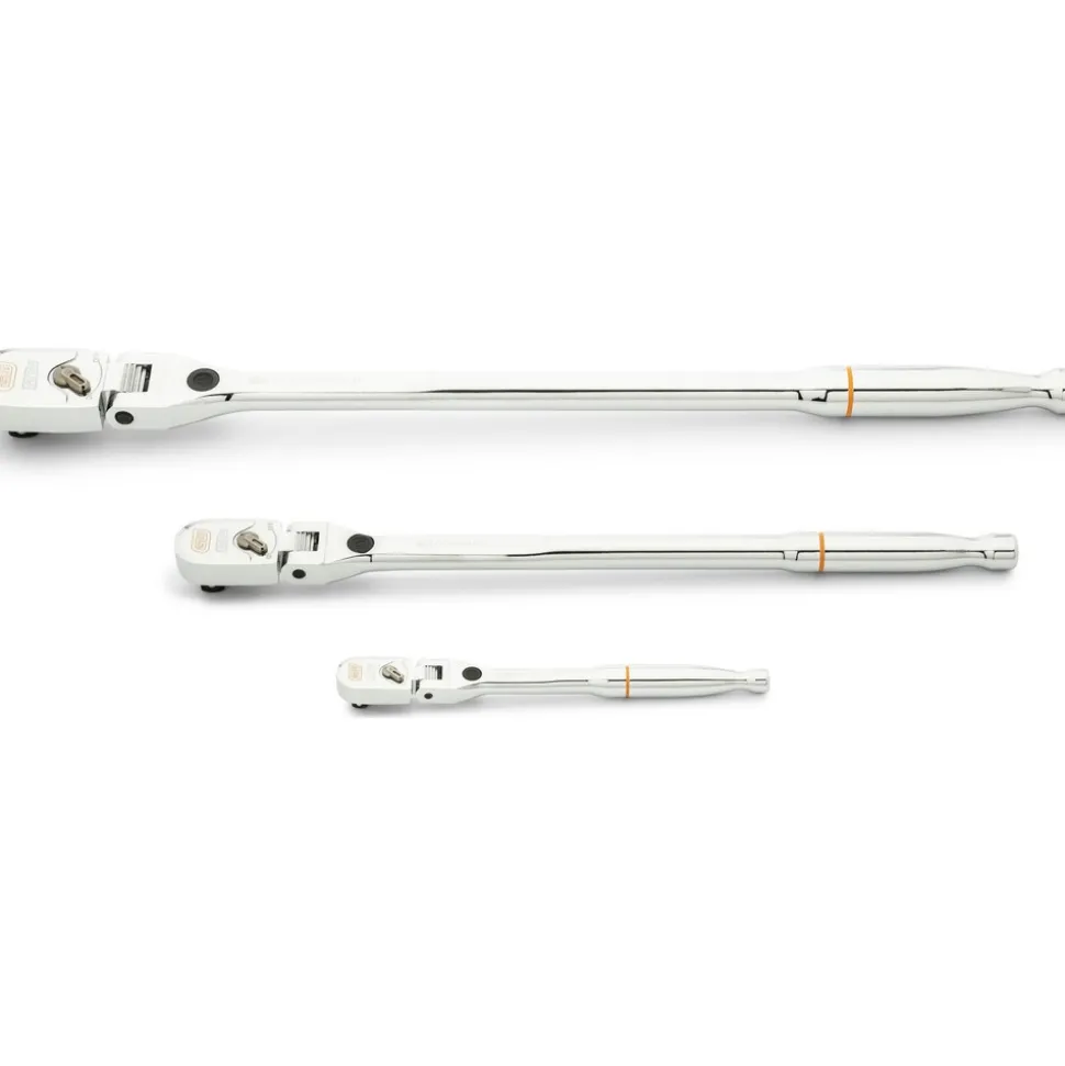 3 Pc. 1/4", 3/8", 1/2" Drive 120XP Locking Flex Head Ratchet Set