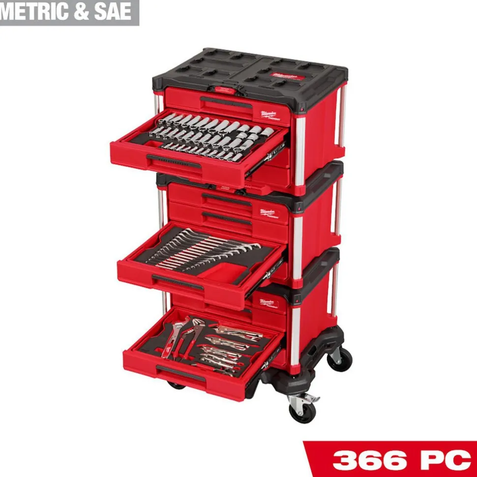 366 Pc. Master Mechanics Hand Tool Set with PACKOUT™ Drawers and Dolly