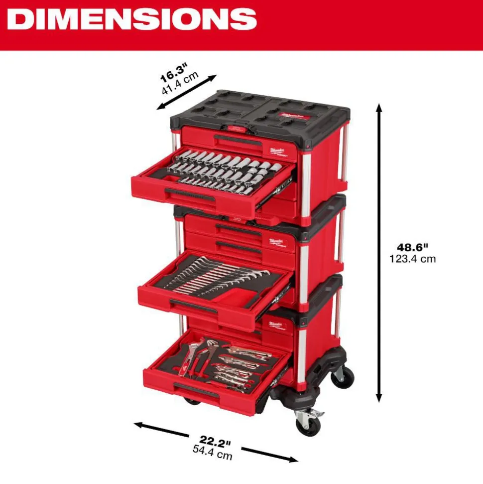 366 Pc. Master Mechanics Hand Tool Set with PACKOUT™ Drawers and Dolly