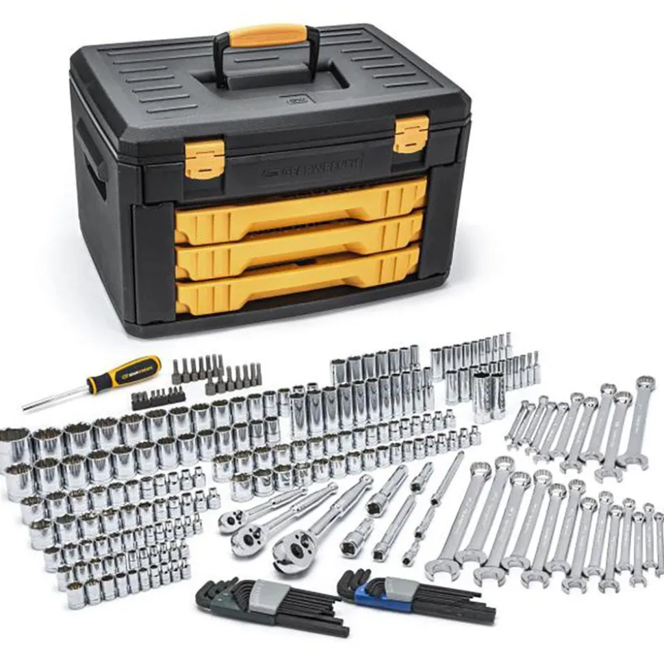 239 Pc, Mechanics Tool Set in 3 Drawer Storage Box
